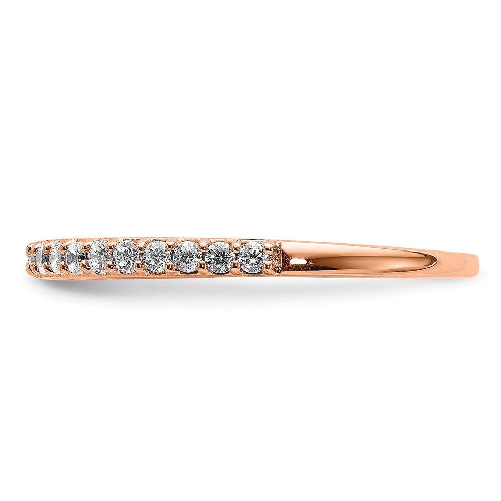 14K Roségold Ehering mit 0,25 ct. im Labor gezüchtetem Diamant, VS/SI+ G+