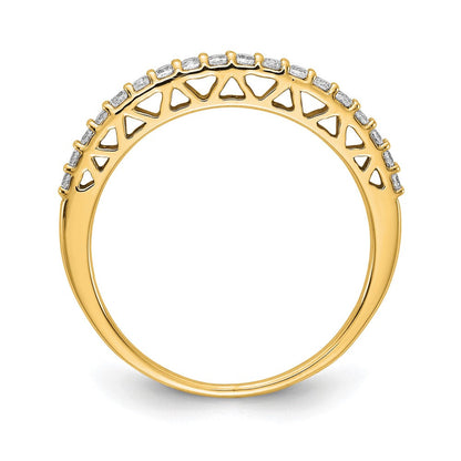 14K Gelbgold-Ehering mit 0,25 ct. laborgezüchtetem Diamant, VS/SI+ G+