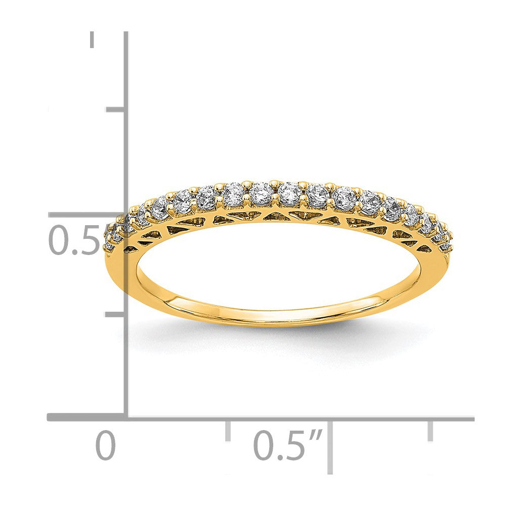 14K Gelbgold-Ehering mit 0,25 ct. laborgezüchtetem Diamant, VS/SI+ G+