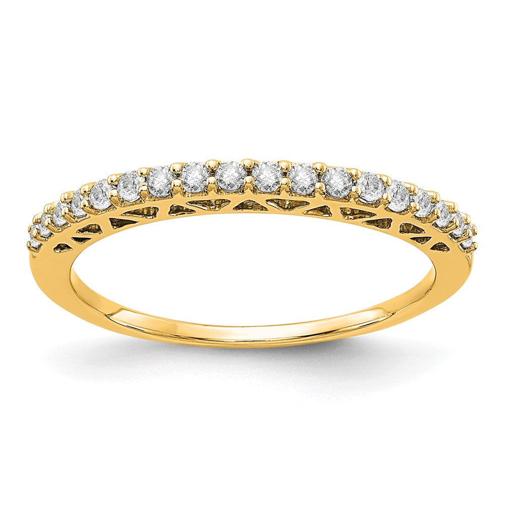 14K Gelbgold-Ehering mit 0,25 ct. laborgezüchtetem Diamant, VS/SI+ G+