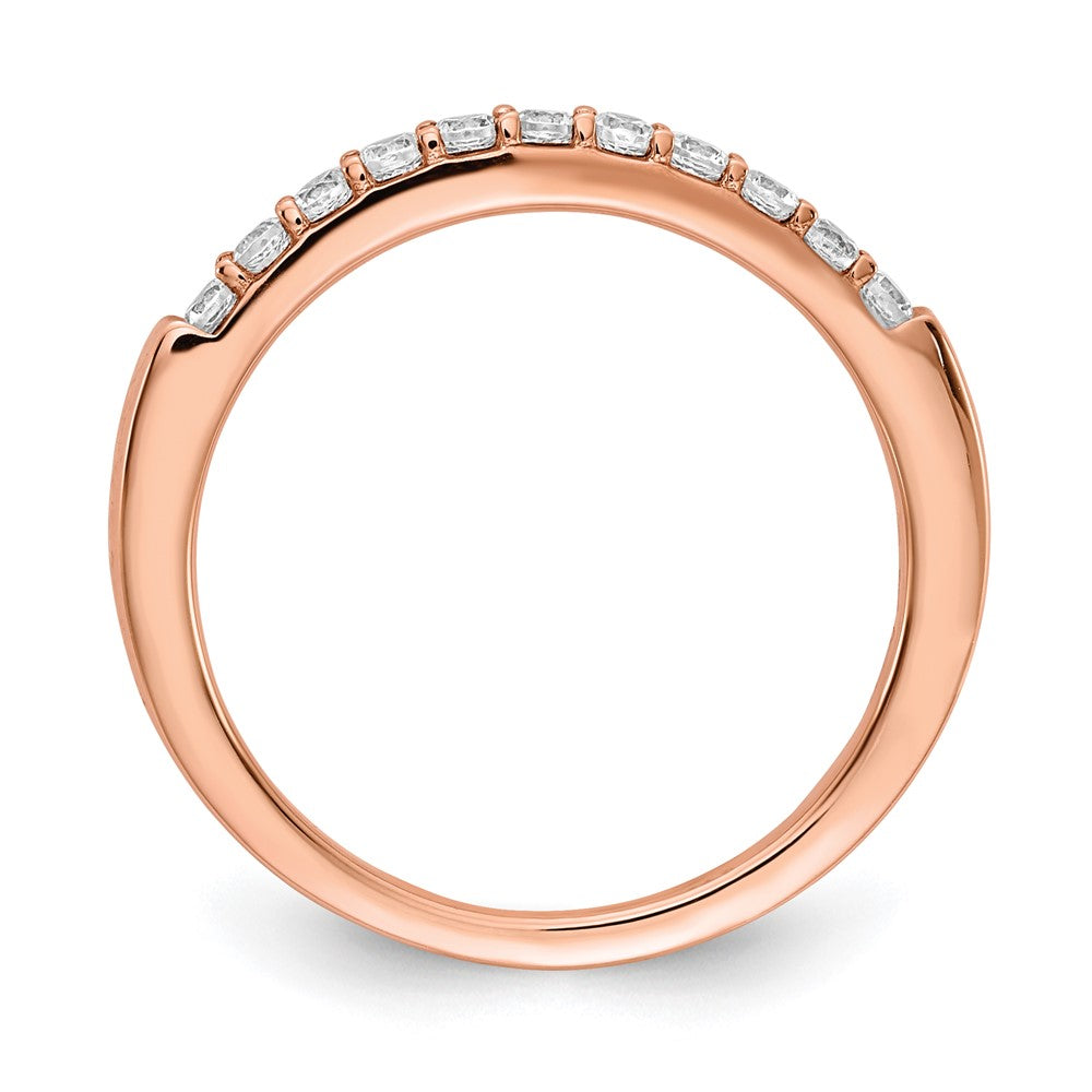 14K Roségold Herrenring mit natürlichen Diamanten