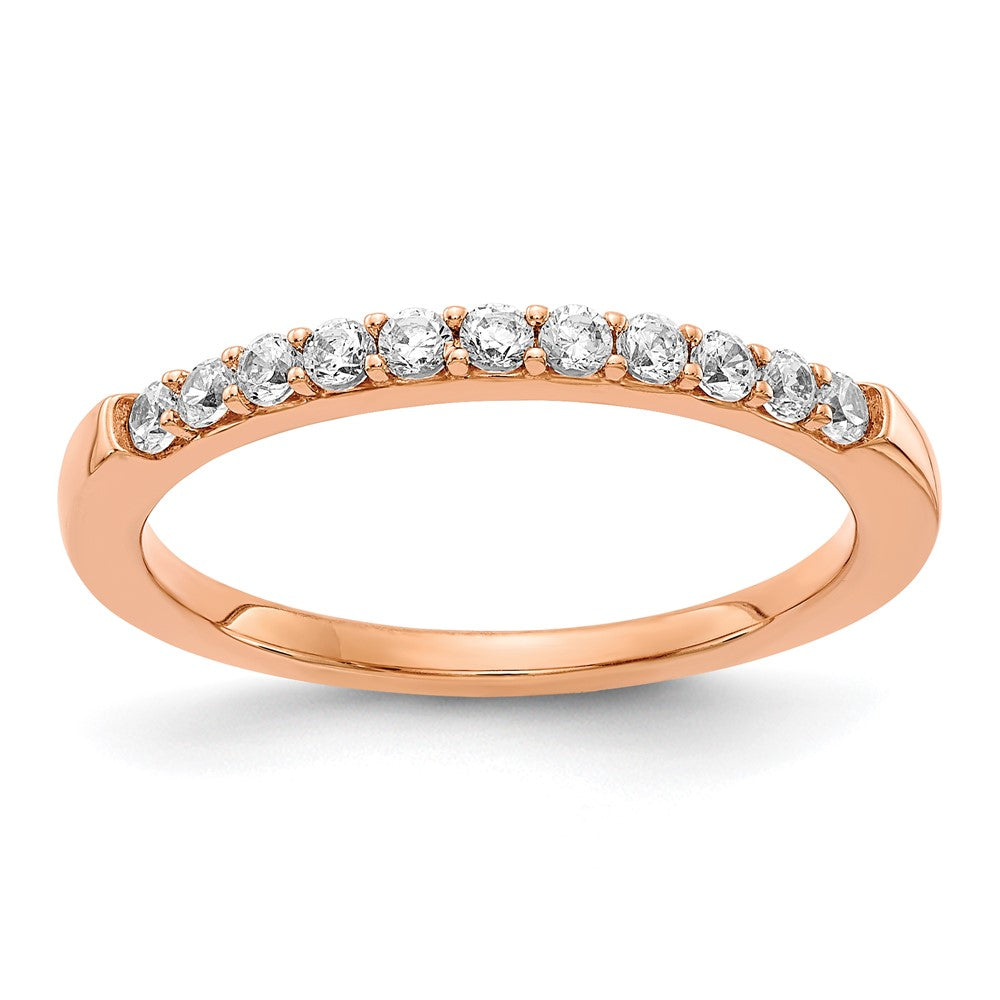 14K Roségold Herrenring mit natürlichen Diamanten