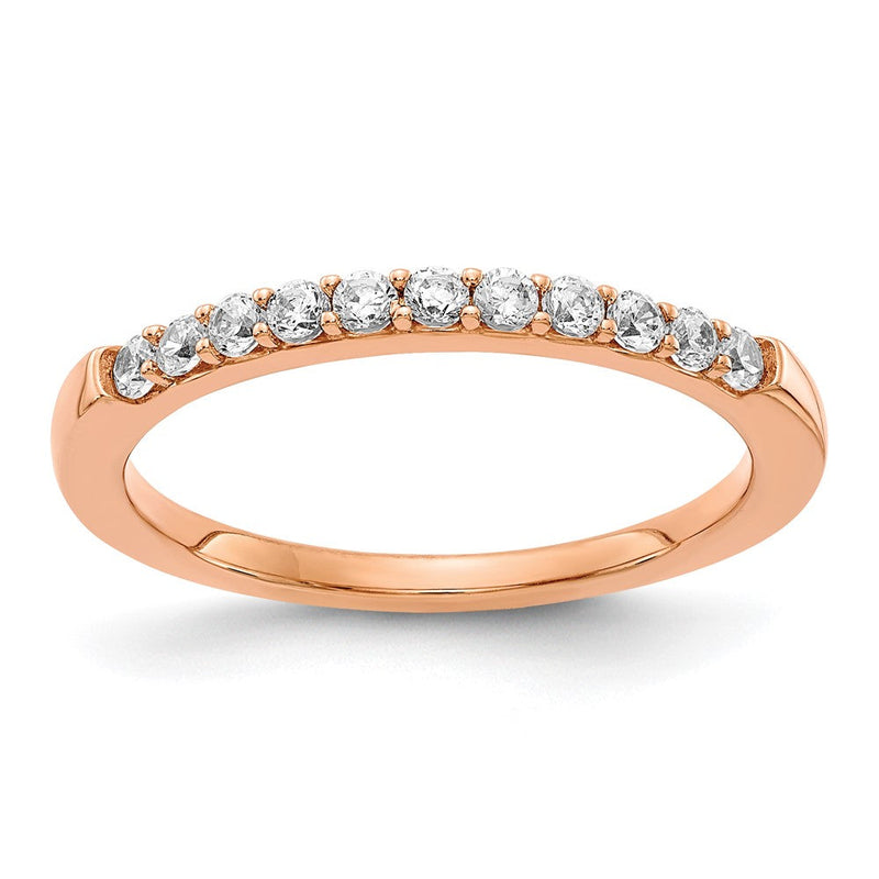 14K Roségold Herrenring mit natürlichen Diamanten