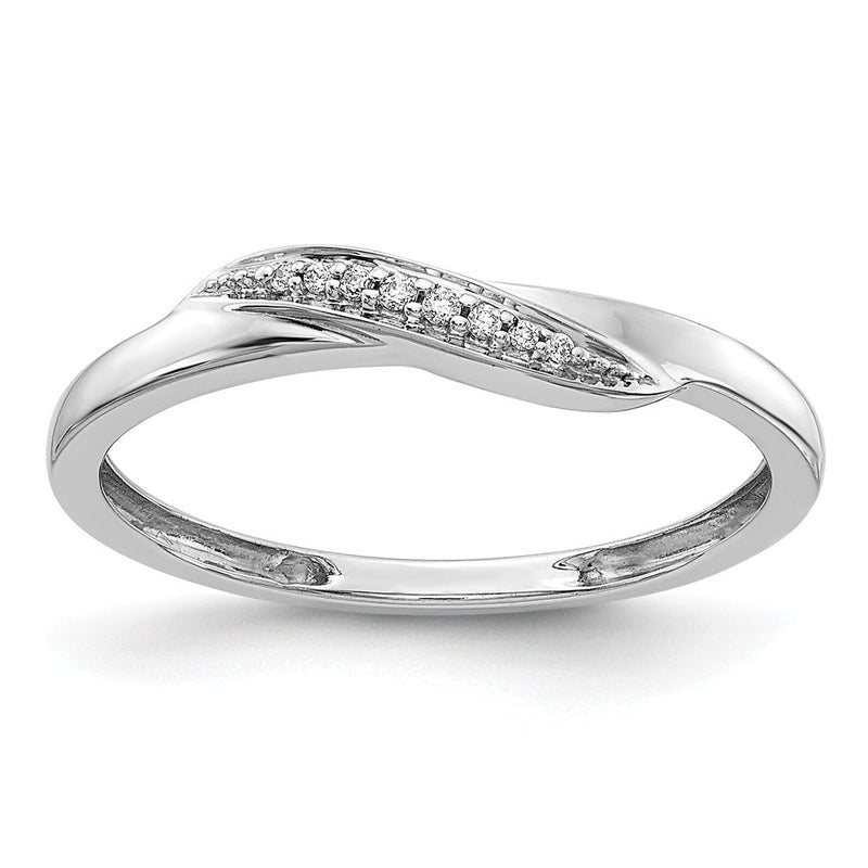 14K Weißgold Ring mit natürlichen Diamanten