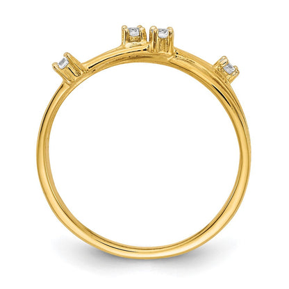 14K Gelbgold Diamant Mode Ring
