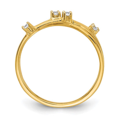 14K Gelbgold Diamant-Ring
