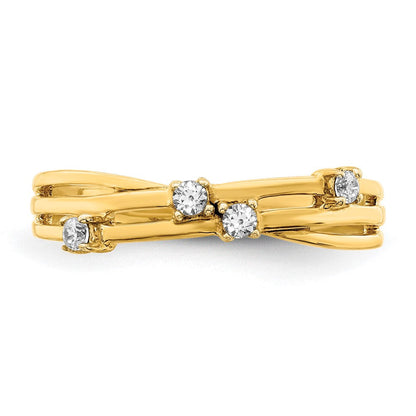 14K Gelbgold Diamant Mode Ring