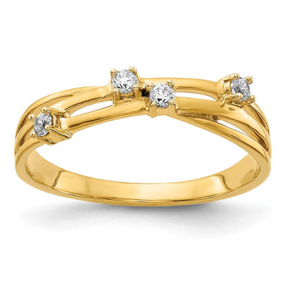 14K Gelbgold Diamant-Ring
