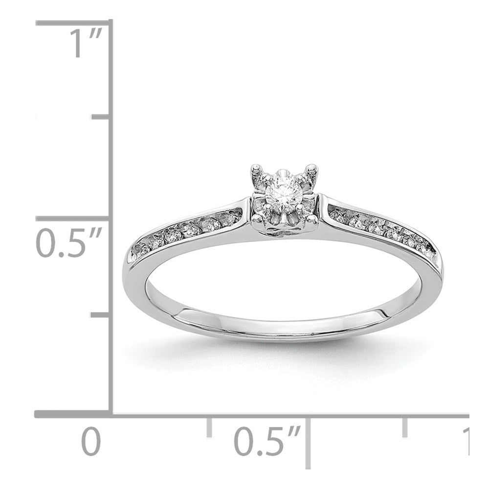 14K Weißgold Diamant Ring