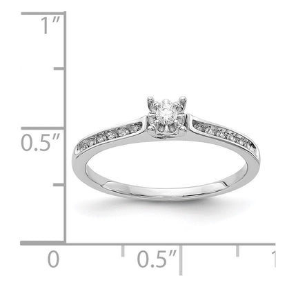14K Weißgold Diamant Ring