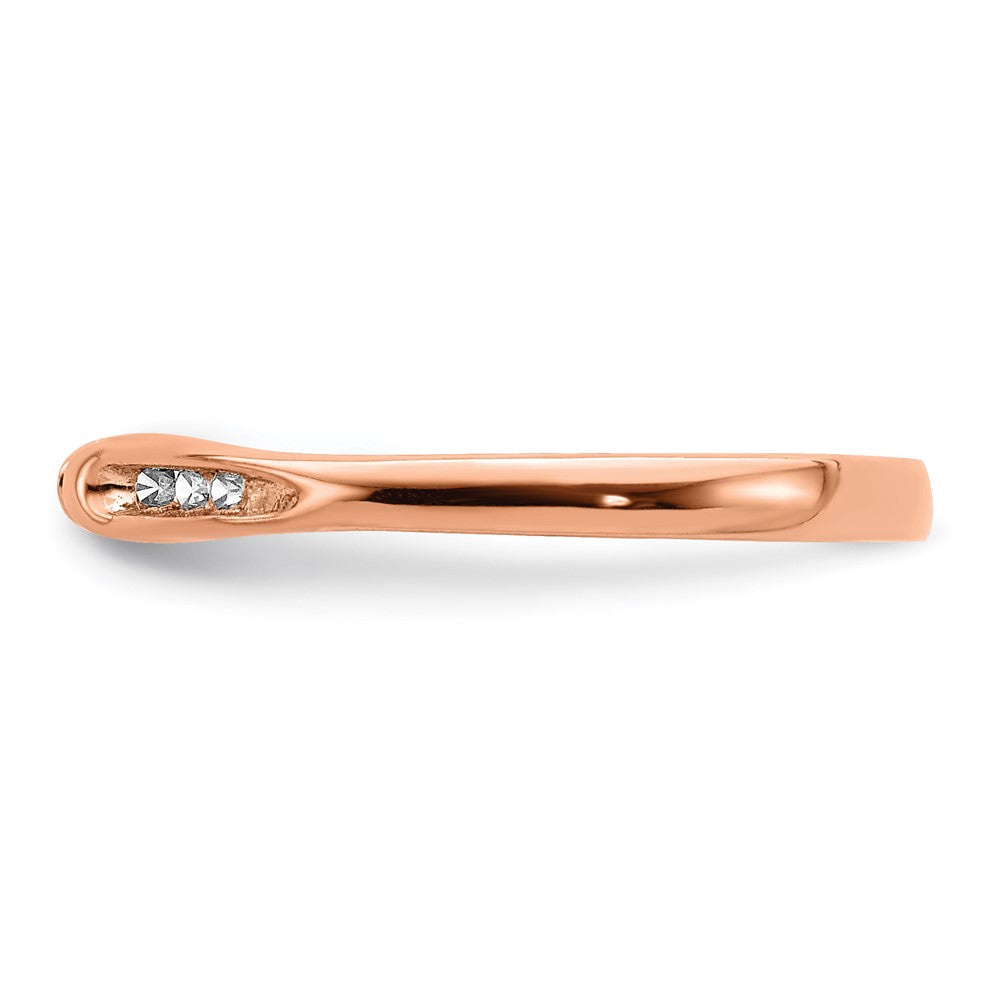 14K Roségold Ring mit echten Diamanten