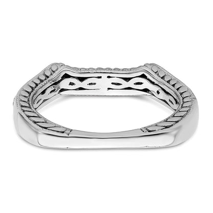14K Weißgold Ehering mit echten Diamanten