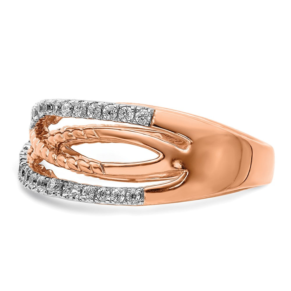 14K Roségold Diamant Ring