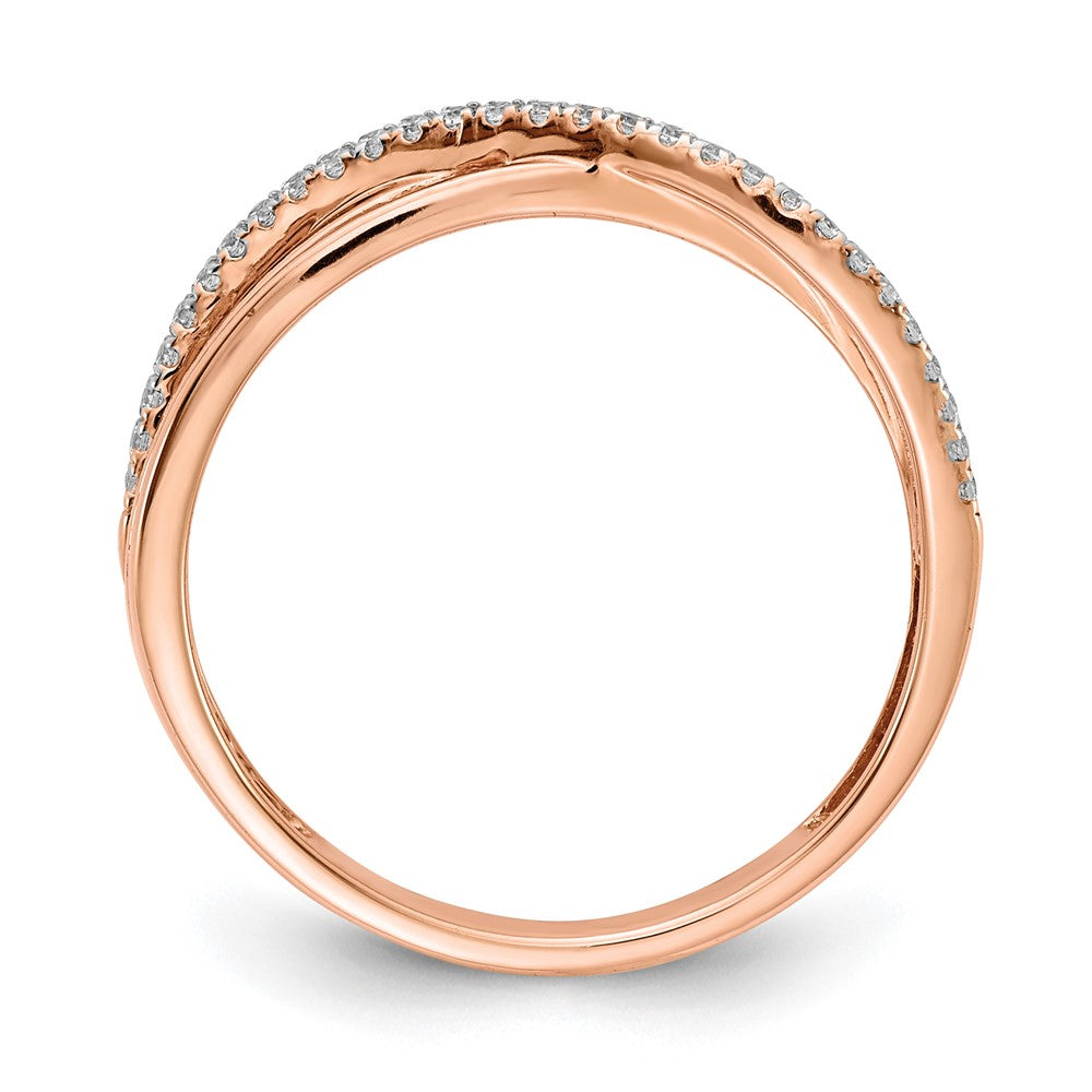 14K Roségold Diamant Ring