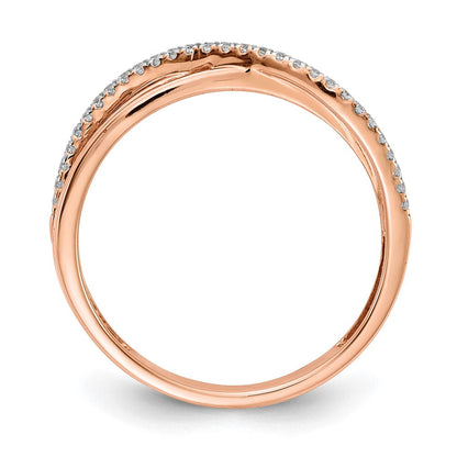 14K Roségold Ring mit natürlichen Diamanten