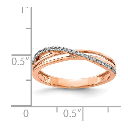 14K Roségold Diamant Ring