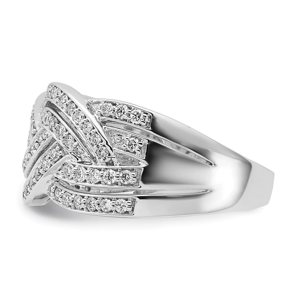 14K Weißgold Geflochten Diamant Ring