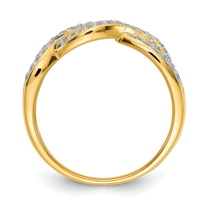 14 Karat Gelbgold Ring mit natürlichen Diamanten, 0,504 ct