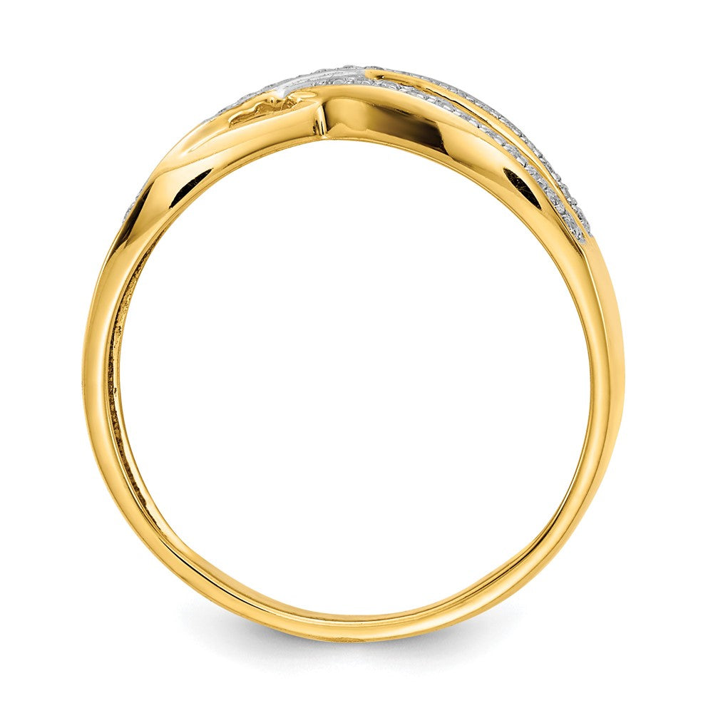 14K Gelbgold Diamant Ring