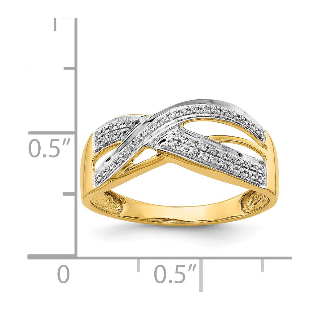 14K Gelbgold Diamant Ring