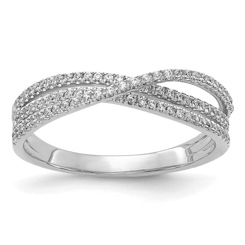 14K Weißgold Ring mit natürlichen Diamanten, 0,261 ct. Gesamtgewicht