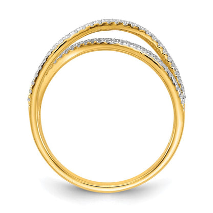 14K Gelbgold Ring mit natürlichen Diamanten