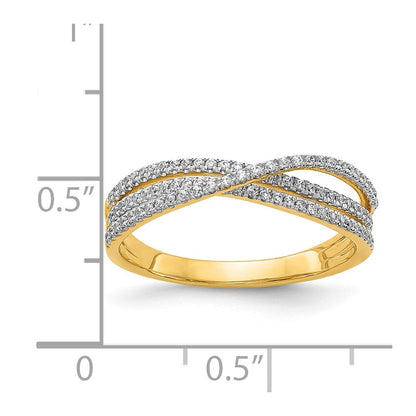 14K Gelbgold Ring mit natürlichen Diamanten