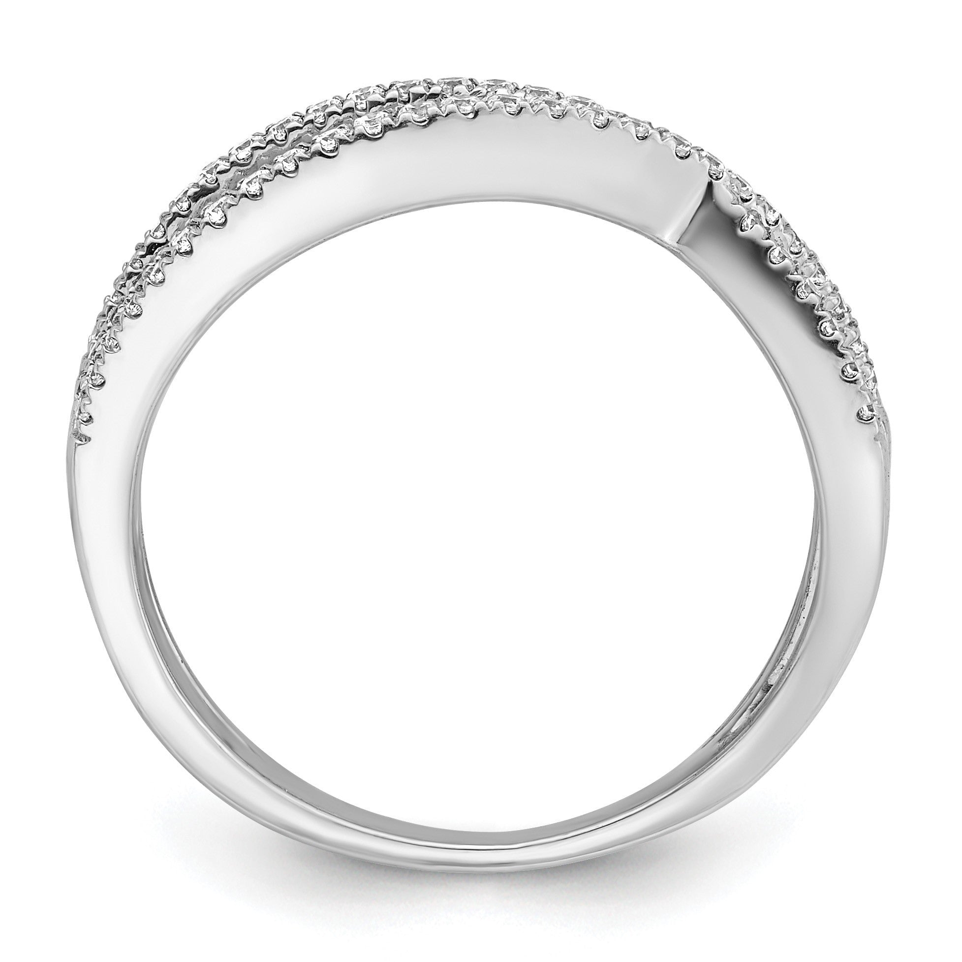 14K Weißgold Diamant Ring