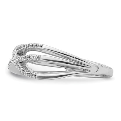 14K Weißgold Diamant Ring