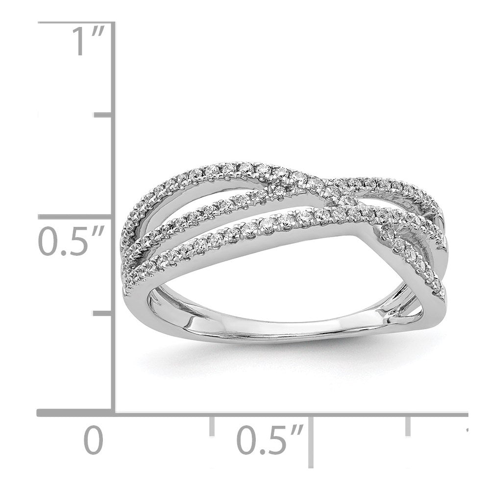 14K Weißgold Diamant Ring