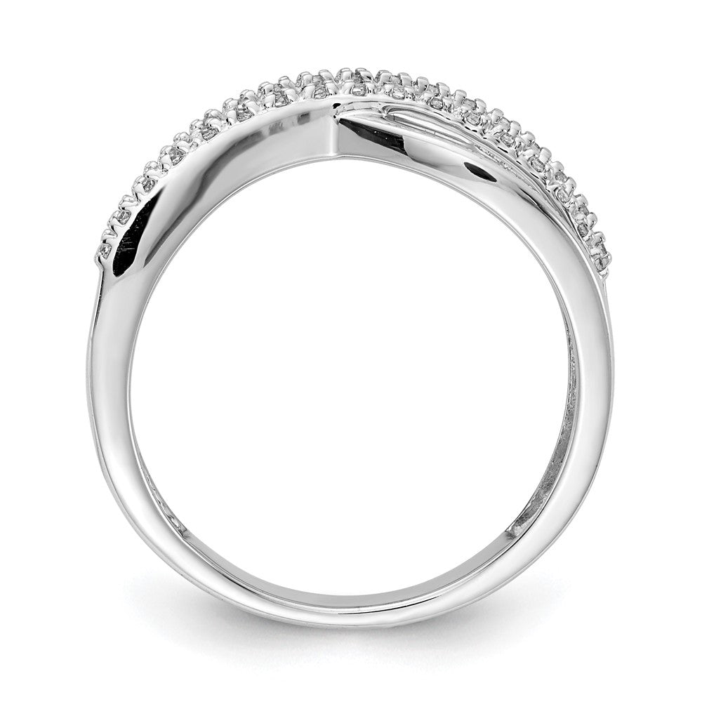 14K Weißgold Poliert Diamant Ring