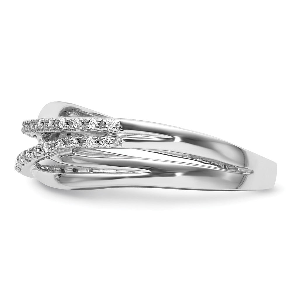 14K Weißgold Poliert Diamant Ring