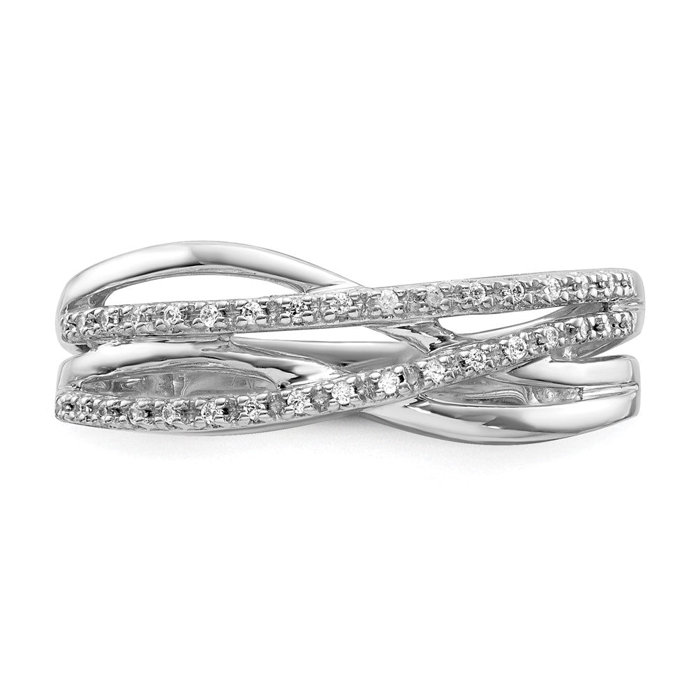 14K Weißgold Poliert Diamant Ring
