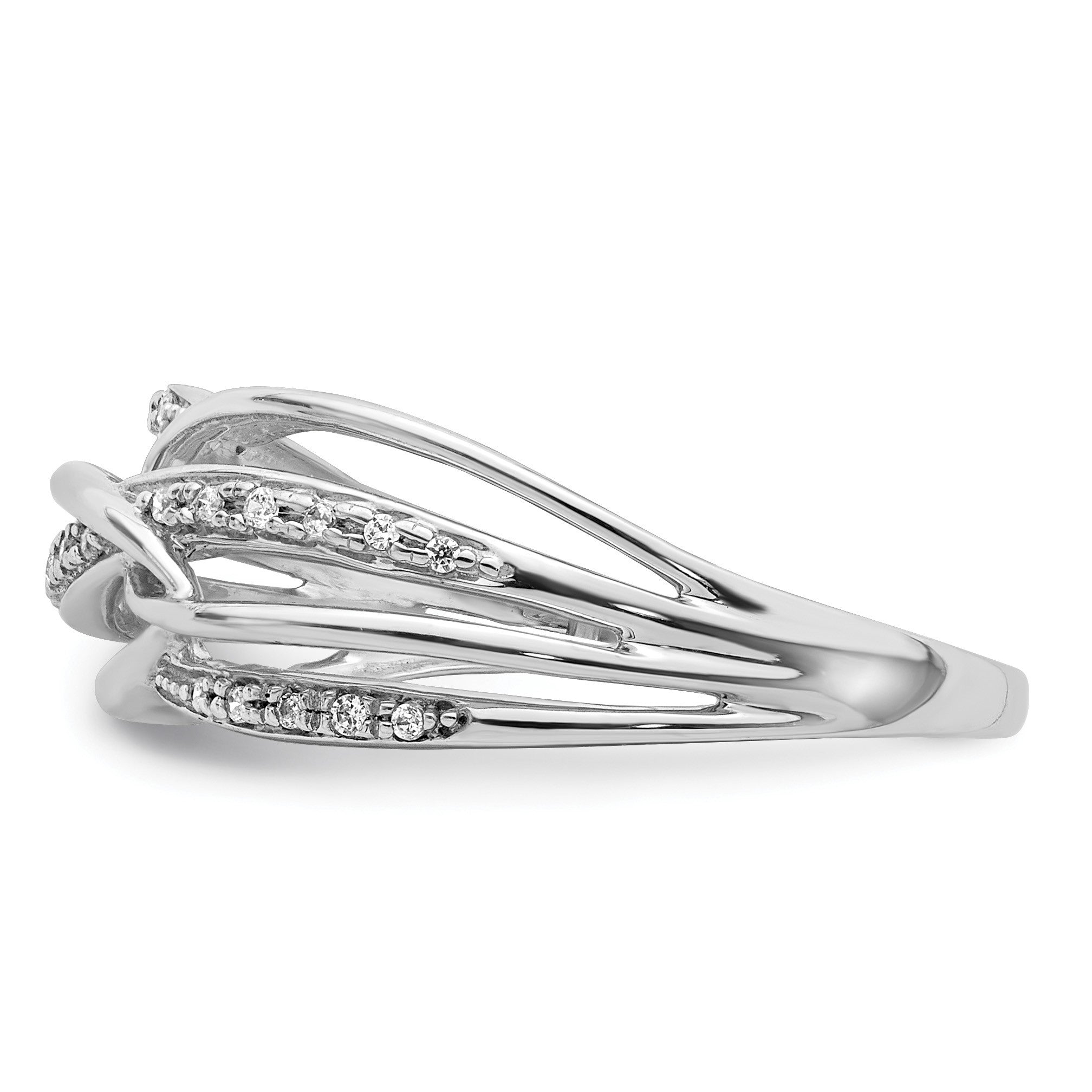 14K Weißgold Diamant Ring