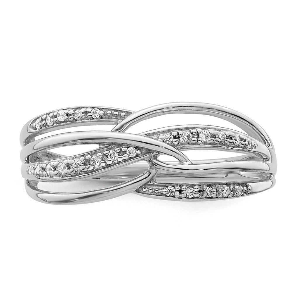 14K Weißgold Diamant Ring