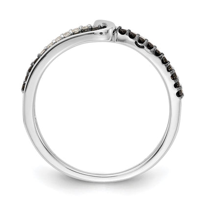 14K Weißgold Ring mit blauen und weißen natürlichen Diamanten