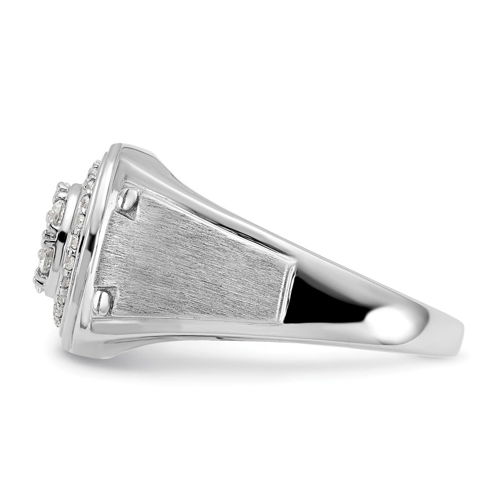 14K Weißgold Ring mit 0,5 ct. laborgezüchteten Diamanten VS/SI+ G+ für Herren