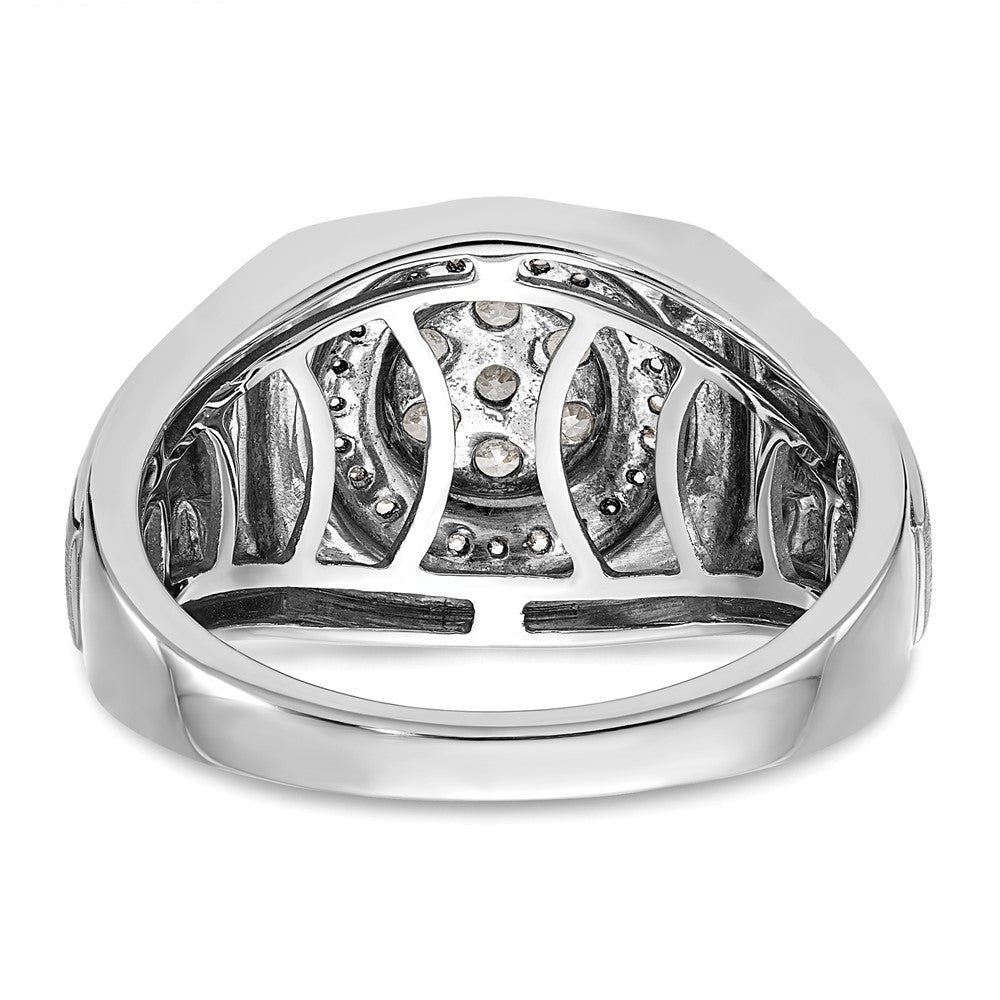 14K Weißgold Ring mit 0,5 ct. laborgezüchteten Diamanten VS/SI+ G+ für Herren