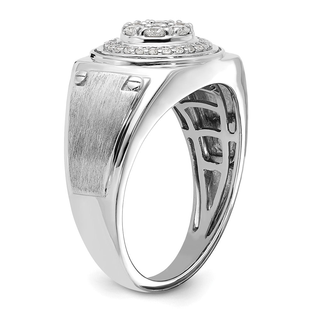 14K Weißgold Ring mit 0,5 ct. laborgezüchteten Diamanten VS/SI+ G+ für Herren