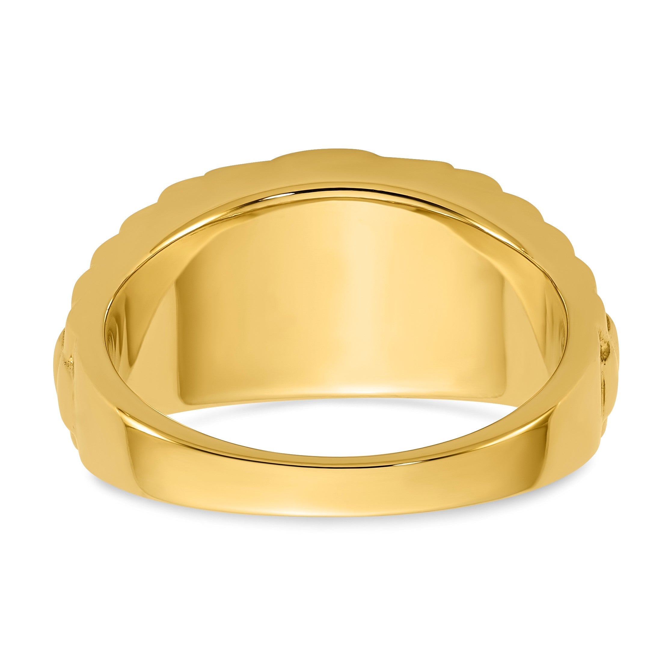 10K Gelbgold Herrenring mit 0,5 ct. Labor-gezüchteten Diamanten VS/SI+ G+