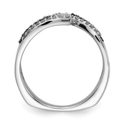 14K Weißgold Blau/white Fantasie Diamant Ring