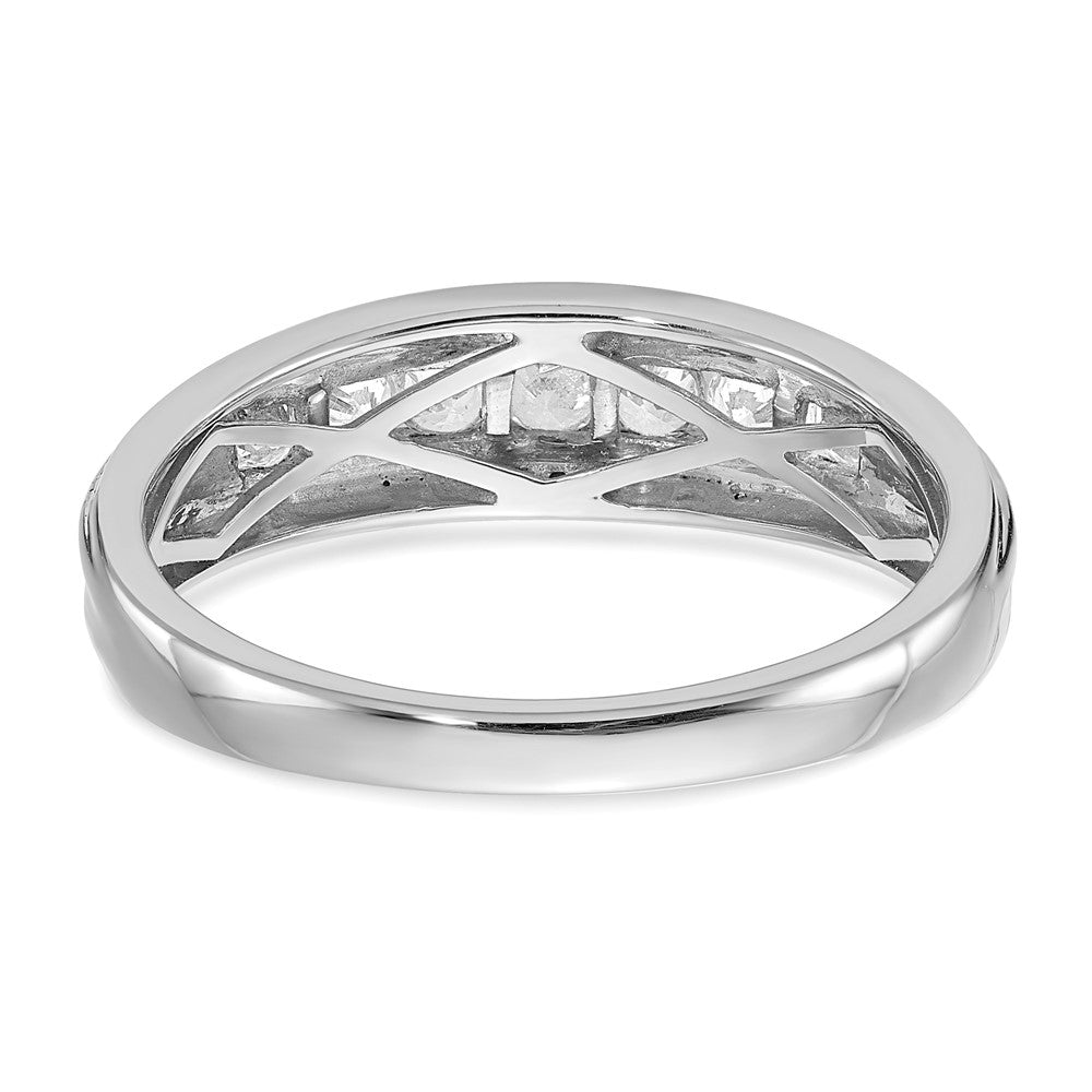 14K Weiß- und Gelbgold Ring mit echten Diamanten für Herren