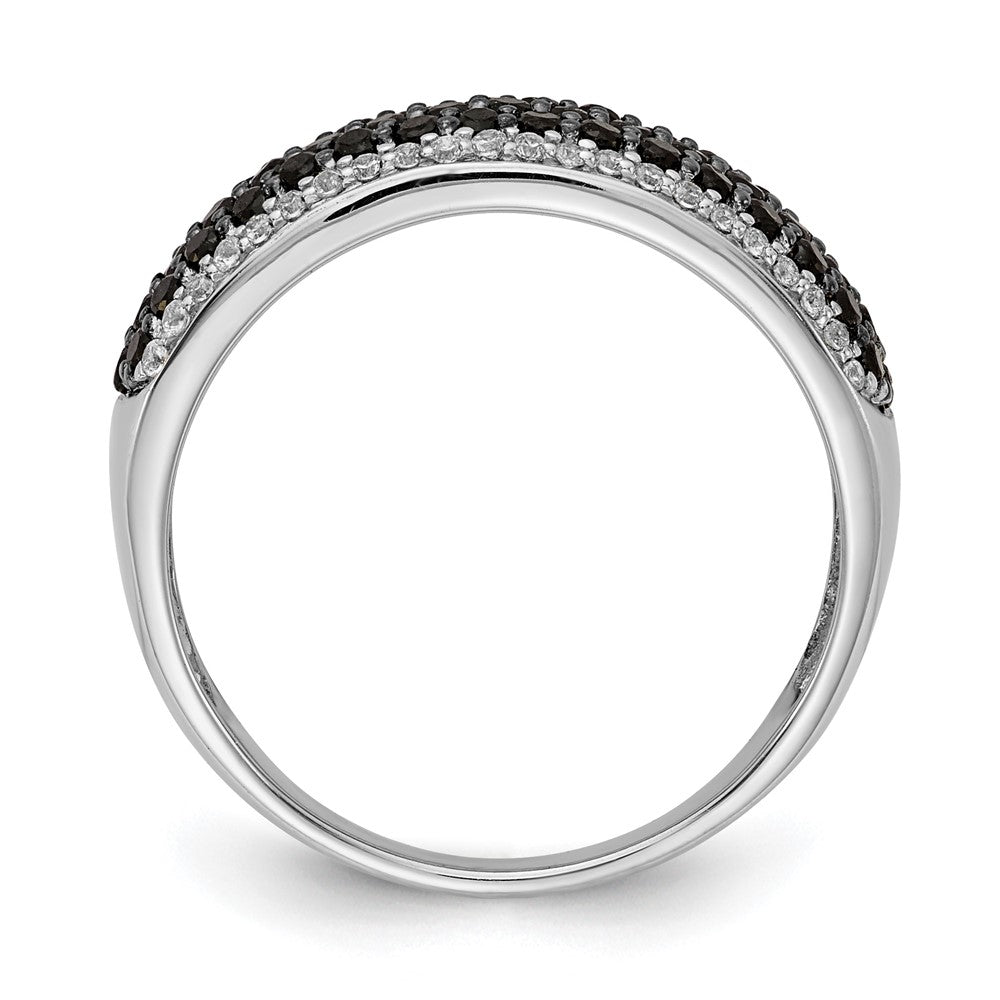 14K Weißgold und Schwarz Diamant Ring