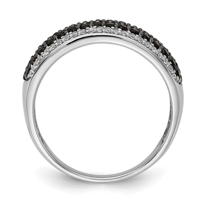 14K Weißgold und Schwarz Diamant Ring