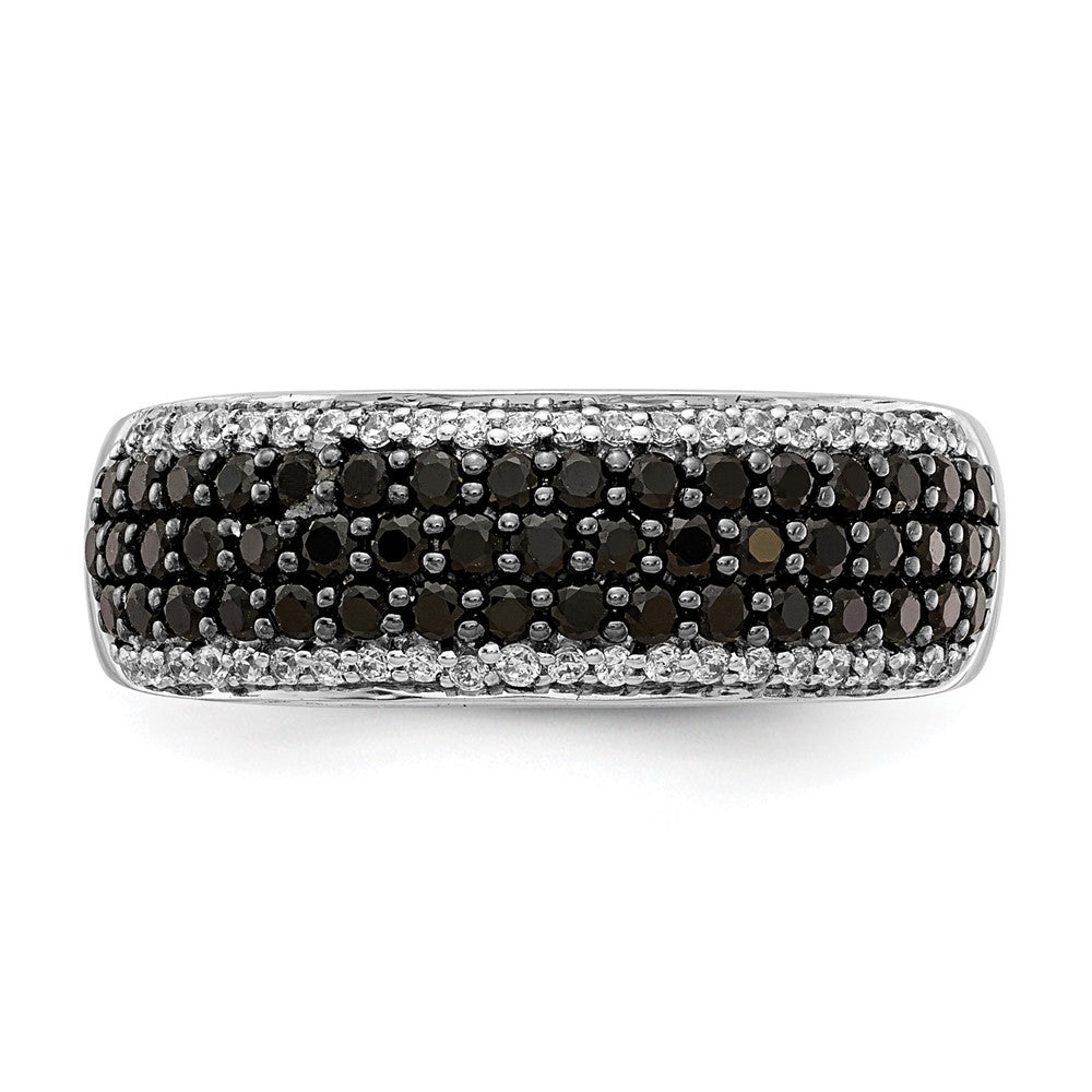 14K Weißgold und Schwarz Diamant Ring