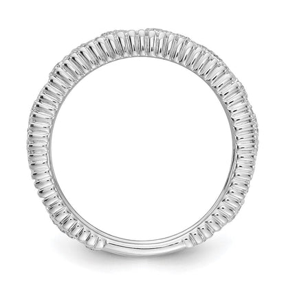 14K Weißgold Blume Design Diamant Ring