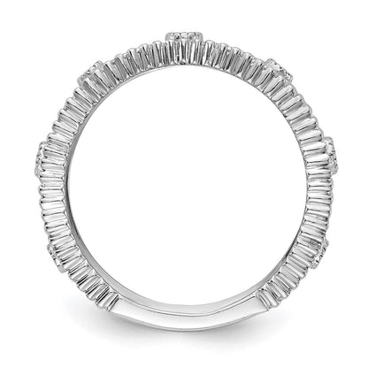 14K Weißgold Ring mit 0,25 ct. Labor-gewachsenen Diamanten VS/SI+ G+