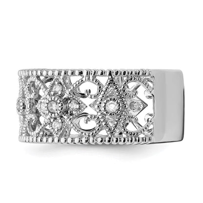 14K Weißgold Ring mit 0,25 ct. Labor-gewachsenen Diamanten VS/SI+ G+