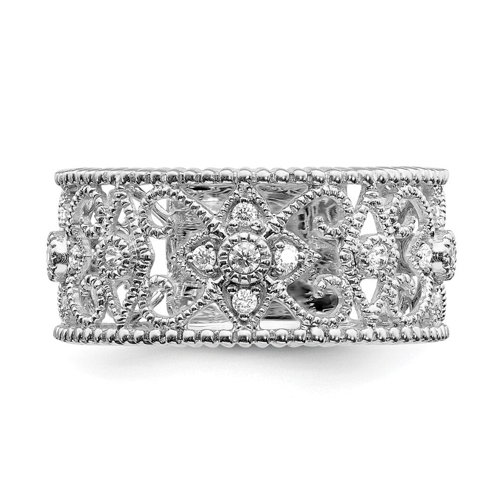 14K Weißgold Ring mit 0,25 ct. Labor-gewachsenen Diamanten VS/SI+ G+