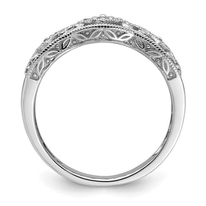 14K Weißgold Diamant Vintage Ring
